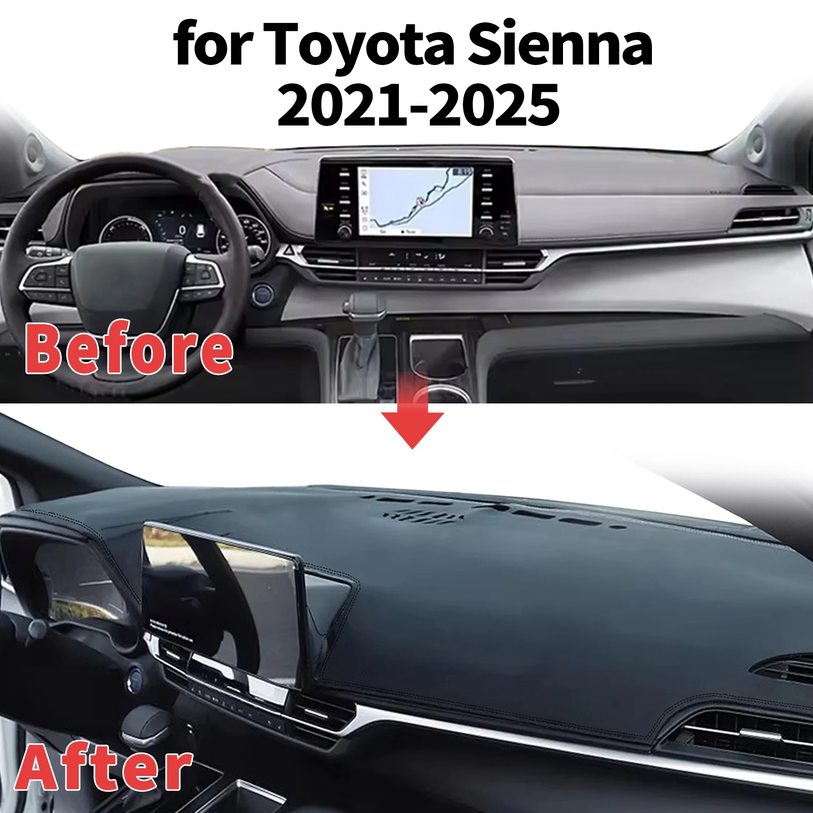 for Toyota Sienna 2025-2021 XL40 Dashboard Cover Sun Shade Protector Dashmat Anti-Glare UV Block Carpet Mat Automotive Dash Mat
for Toyota Sienna 2025-2021 XL40 Dashboard Cover Sun Shade Protector Dashmat Anti-Glare UV Block Carpet Mat Automotive Dash Mat