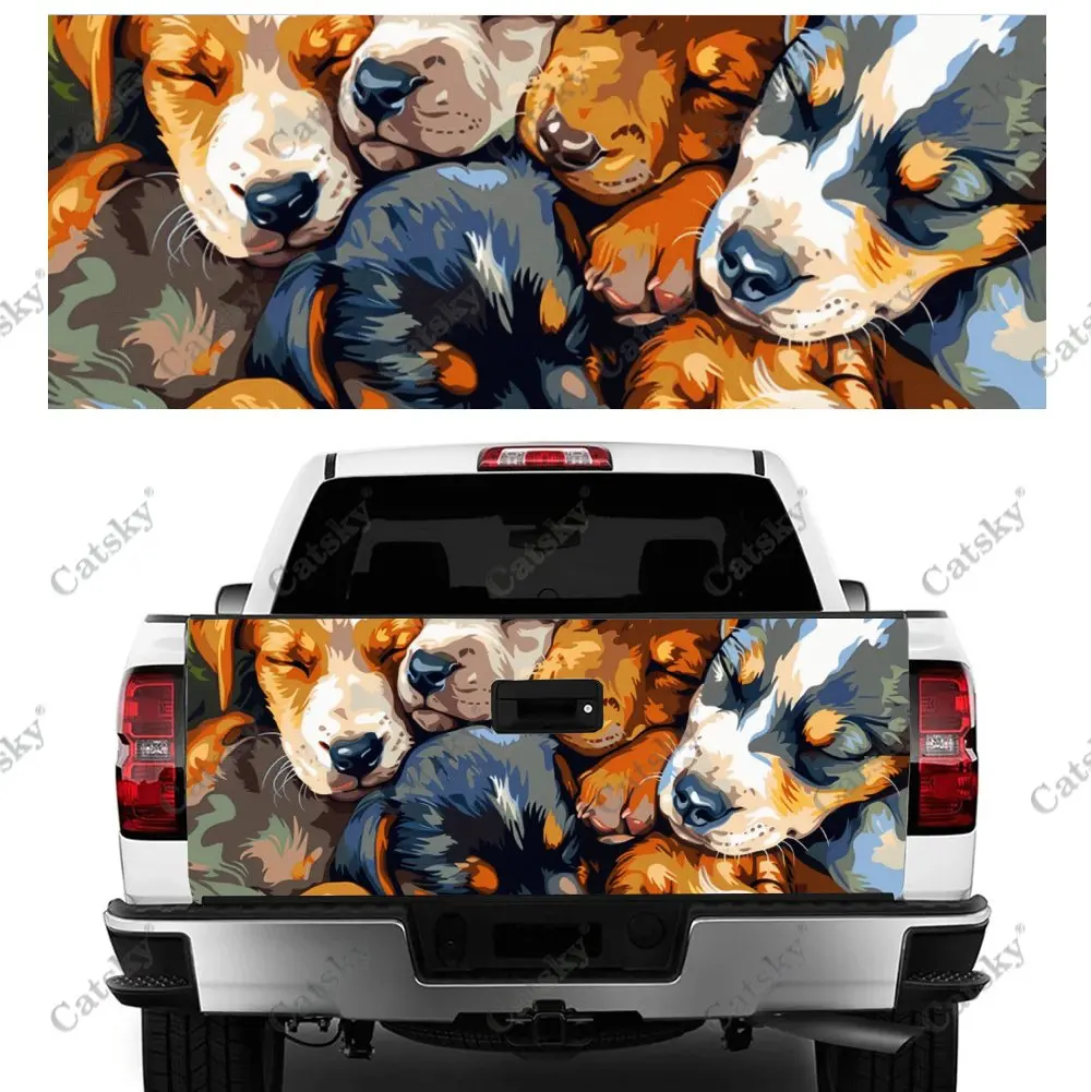 Puppies Snuggled Together Print Car Tail Trunk Protect Vinly Decal Auto Accessories Hood Decoration Sticker for Off-road Pickup
Puppies Snuggled Together Print Car Tail Trunk Protect Vinly Decal Auto Accessories Hood Decoration Sticker for Off-road Pickup