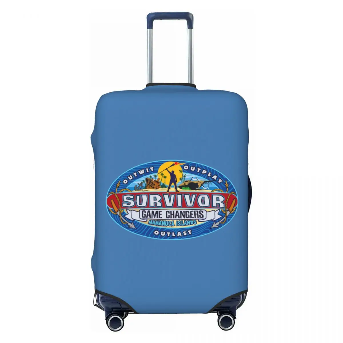 Custom Adventure Game TV Show Survivor Mamanuca Luggage Cover Elastic Travel Suitcase Protective Covers Suit For 18-32 inch
Custom Adventure Game TV Show Survivor Mamanuca Luggage Cover Elastic Travel Suitcase Protective Covers Suit For 18-32 inch
