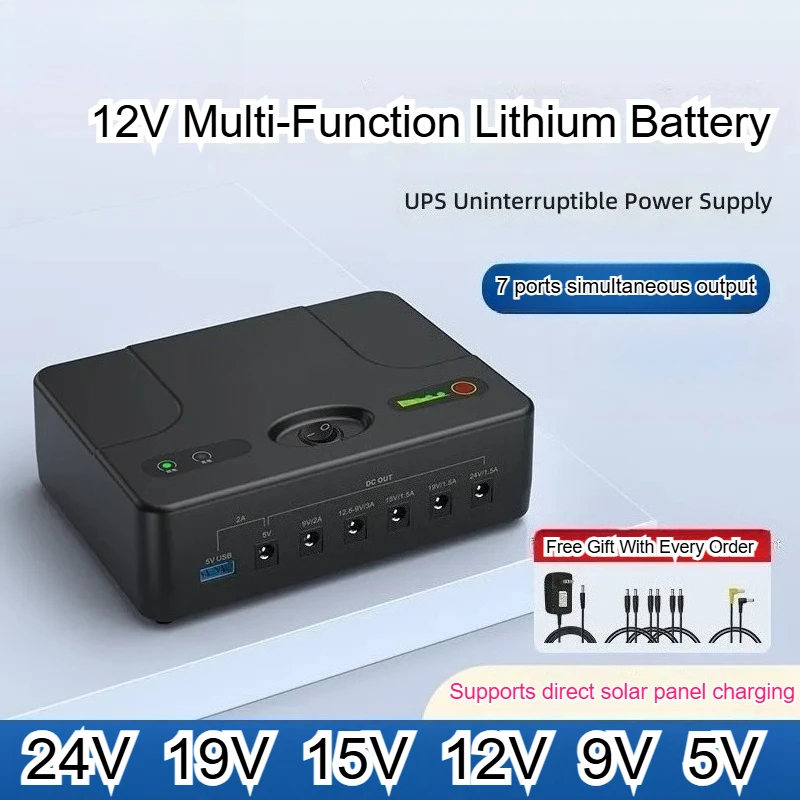 24V 12V Lithium Battery Pack for UPS Backup Power Supply 19V 15V 9V 5V Multi-Voltage Uninterruptible Power Source
24V 12V Lithium Battery Pack for UPS Backup Power Supply 19V 15V 9V 5V Multi-Voltage Uninterruptible Power Source