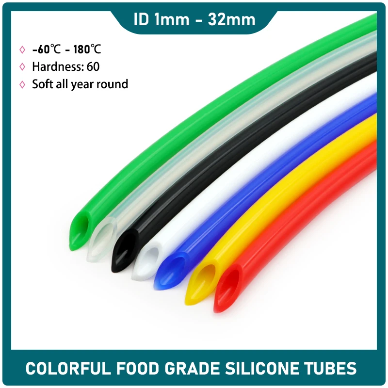 1M Food Grade Silicone Rubber Tube ID 1 2 3 4 5 6 7 8 9 10 12 14 16 18 20 25 32mm Coffeepot Soft Drink Pipe Water Connector
1M Food Grade Silicone Rubber Tube ID 1 2 3 4 5 6 7 8 9 10 12 14 16 18 20 25 32mm Coffeepot Soft Drink Pipe Water Connector