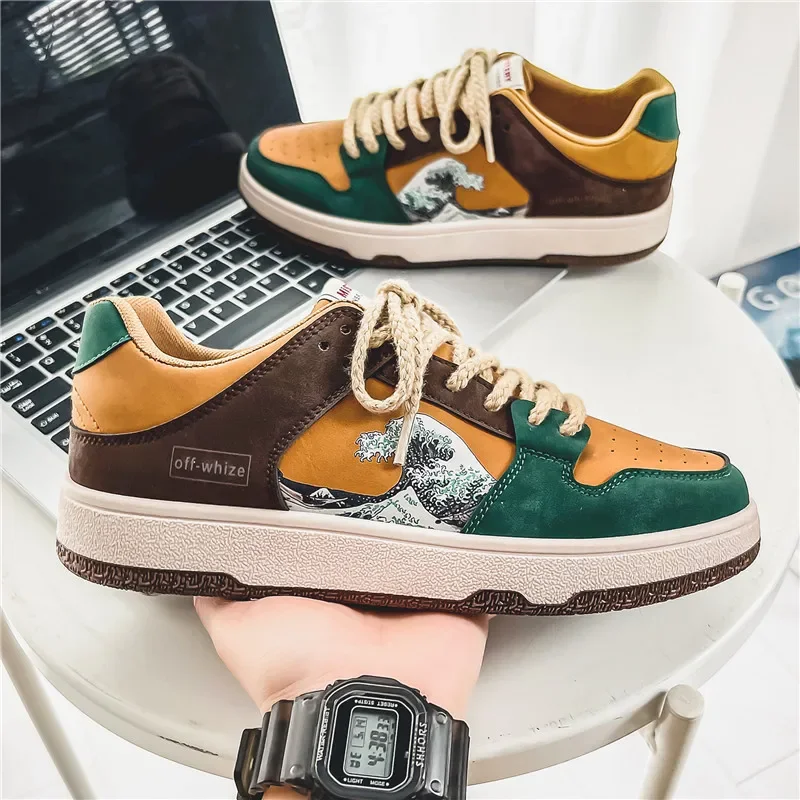 Flat Bottom Men's Skateboard Shoes Fashion Breathable Men Running Shoes Casual and Comfortable Sports Shoes All-match Style Shoe
Flat Bottom Men's Skateboard Shoes Fashion Breathable Men Running Shoes Casual and Comfortable Sports Shoes All-match Style Shoe