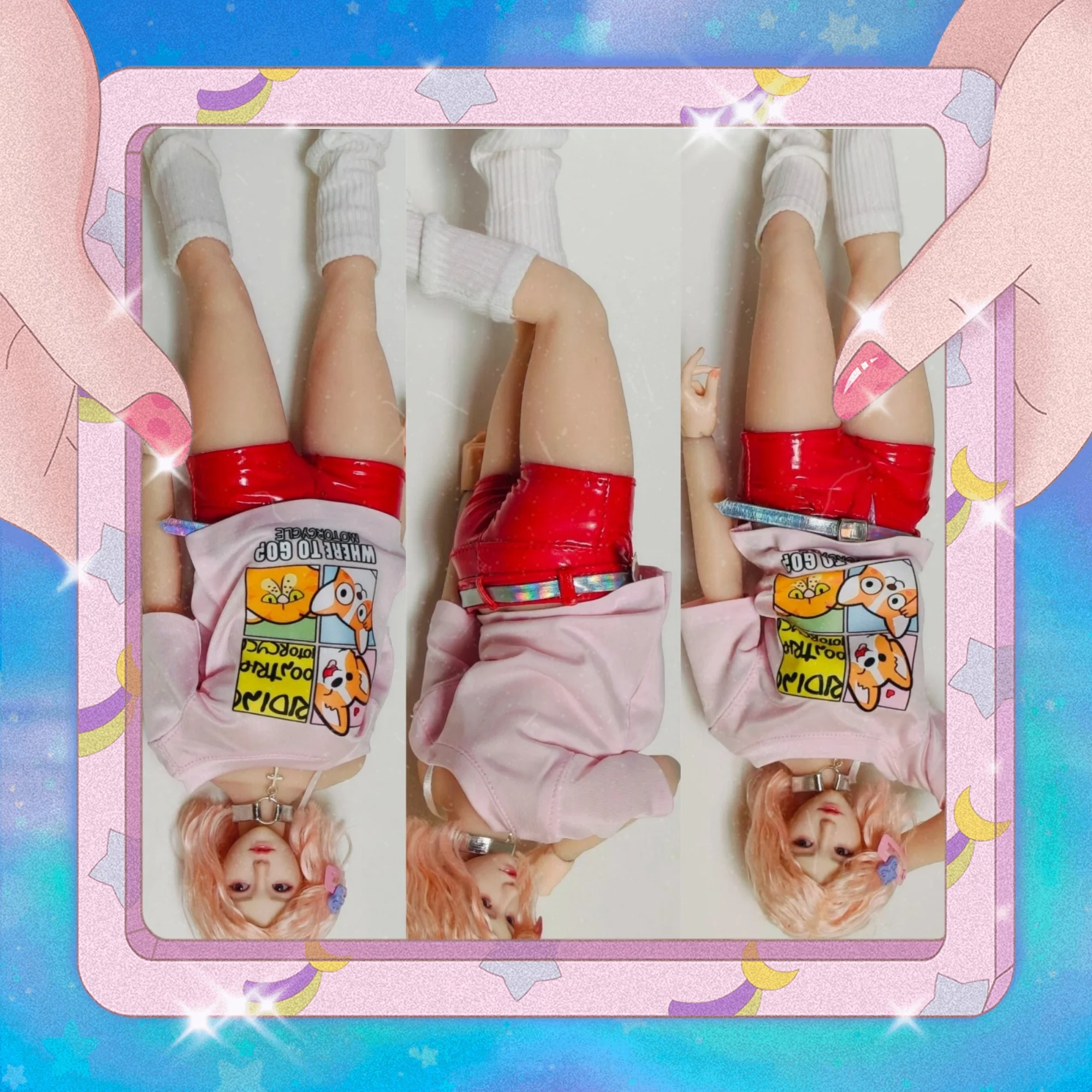 【Clothing Only】In Stock 1/6 Sunshine Girl Series Pink Printed T-shirt Red Shorts Set Fit 12inch Soldier Action Figure Body
【Clothing Only】In Stock 1/6 Sunshine Girl Series Pink Printed T-shirt Red Shorts Set Fit 12inch Soldier Action Figure Body