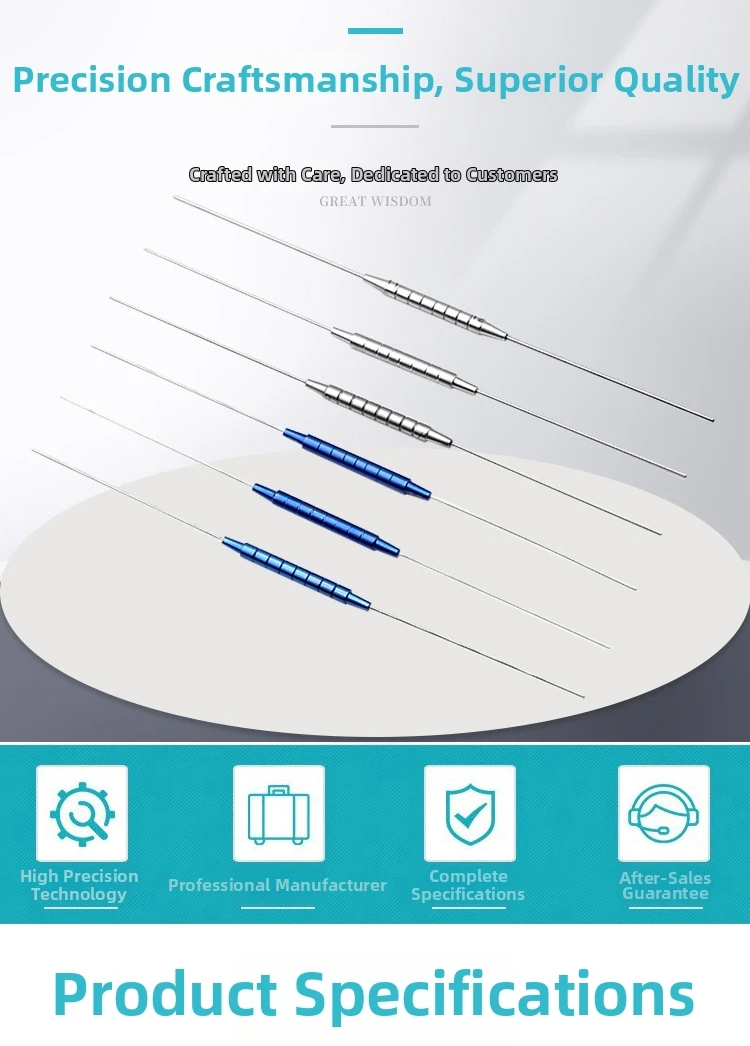Pet Veterinary Lacrimal Probe - Stainless Steel/Titanium Alloy Double-Ended Lacrimal Passage Dredge Needle
Pet Veterinary Lacrimal Probe - Stainless Steel/Titanium Alloy Double-Ended Lacrimal Passage Dredge Needle
