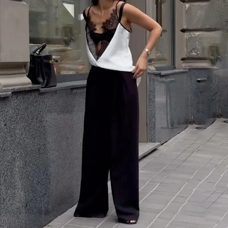 2025 New Style Sexy Premium Lace Patchwork Satin Small Suspender Contrasting Vest Versatile Top
2025 New Style Sexy Premium Lace Patchwork Satin Small Suspender Contrasting Vest Versatile Top