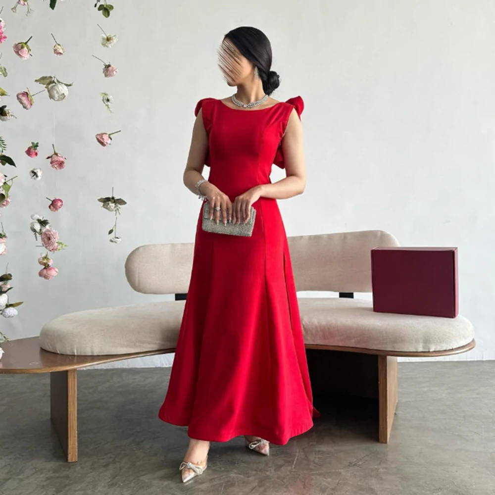 Customized Red A-line O-neck Backless Satin Evening Dresses Flowers Sleeveless Simple Sexy Ankle Length Pageant Party Prom Gown
Customized Red A-line O-neck Backless Satin Evening Dresses Flowers Sleeveless Simple Sexy Ankle Length Pageant Party Prom Gown