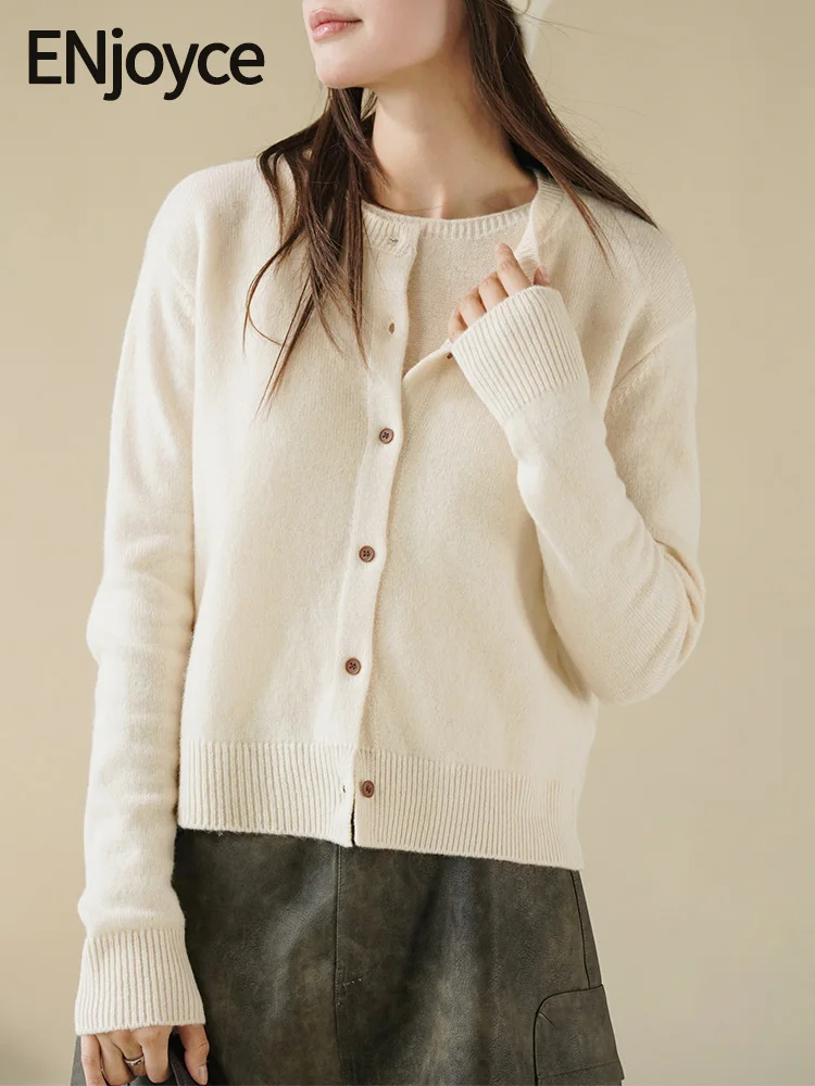 ENjoyce Women Korean Fashion Wool Knit Vest and Cardigan Two Pieces Set Sweater Knitwear 2024 Spring New Design
ENjoyce Women Korean Fashion Wool Knit Vest and Cardigan Two Pieces Set Sweater Knitwear 2024 Spring New Design