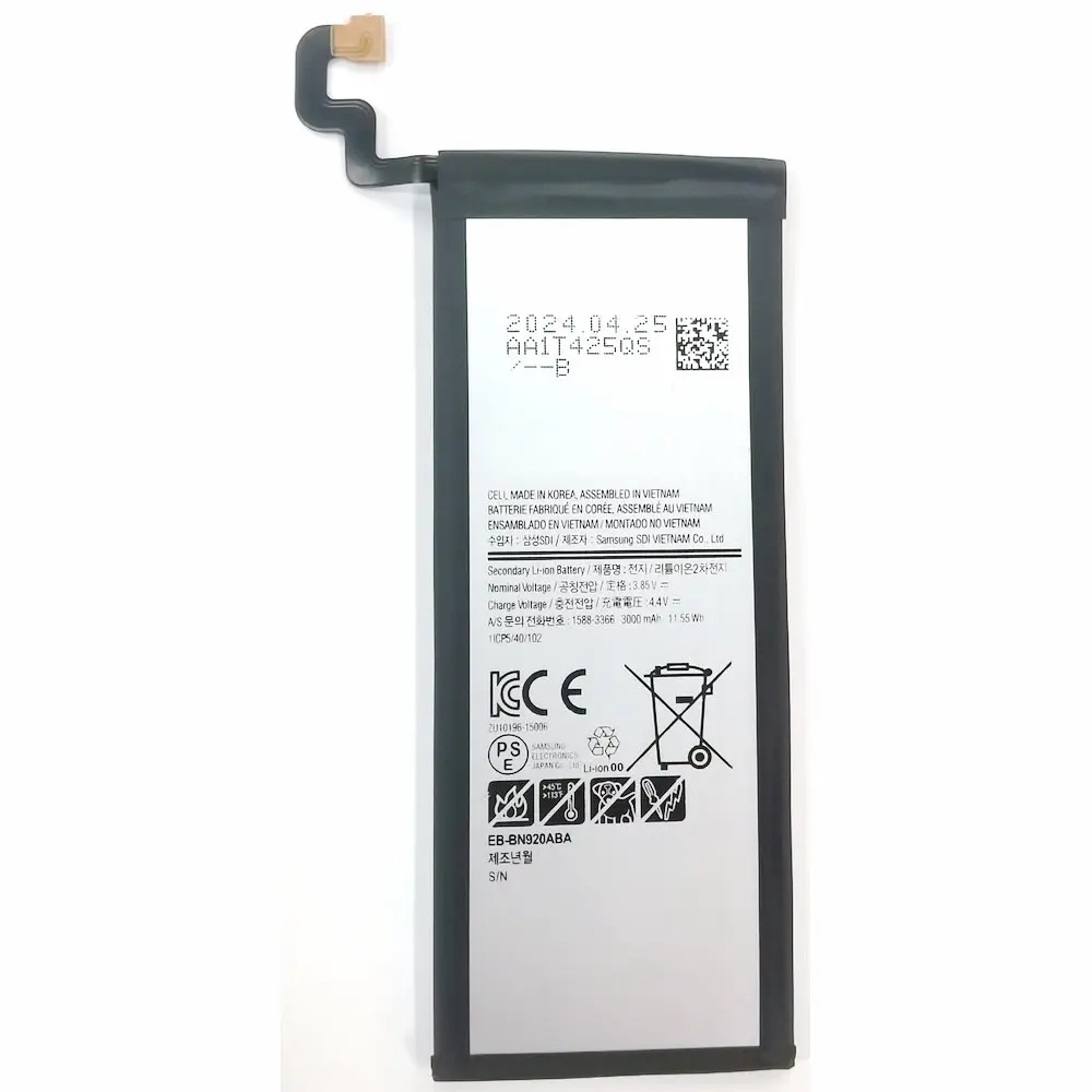 EB-BN920ABA EB-BN920ABE Replacement Battery For Note 5 N9200 N920t N920c N920CD Note5 SM-N9208 Mobile Phone
EB-BN920ABA EB-BN920ABE Replacement Battery For Note 5 N9200 N920t N920c N920CD Note5 SM-N9208 Mobile Phone