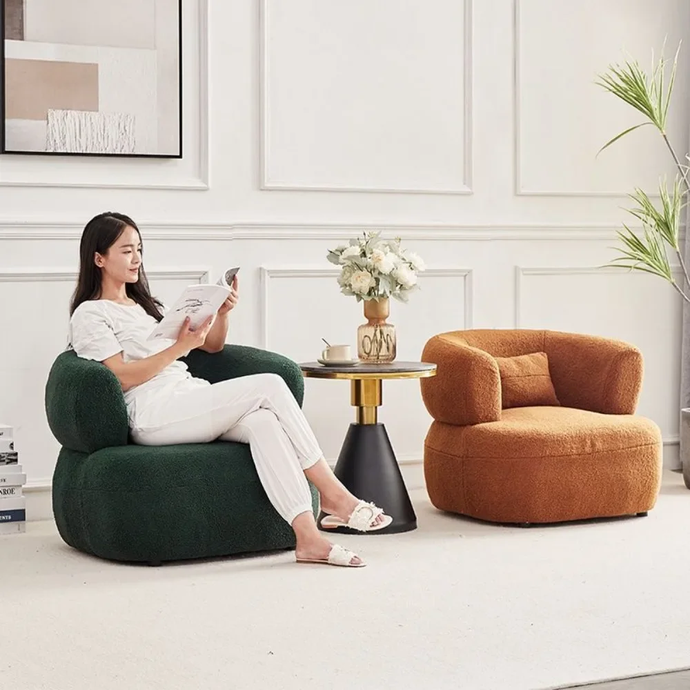 Nordic design simple living room creative U-shaped sofa balcony bedroom small white casual lamb wool single sofa chair
Nordic design simple living room creative U-shaped sofa balcony bedroom small white casual lamb wool single sofa chair