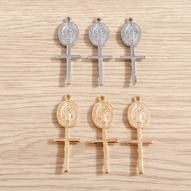 Tusember 20Pcs 12*37mm Religious Charms Jesus Cross Charms Pendant For DIY Necklaces Earring Handmade Jewelry Making Findings
Tusember 20Pcs 12*37mm Religious Charms Jesus Cross Charms Pendant For DIY Necklaces Earring Handmade Jewelry Making Findings