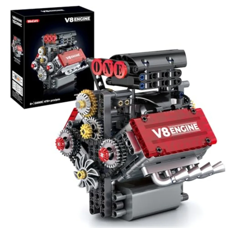 Model kit that Run, Build Your Own STEM Mini Model Kit with Battery and Motor, 8-Cylinder ering Toys for Adults 478PCS
Model kit that Run, Build Your Own STEM Mini Model Kit with Battery and Motor, 8-Cylinder ering Toys for Adults 478PCS