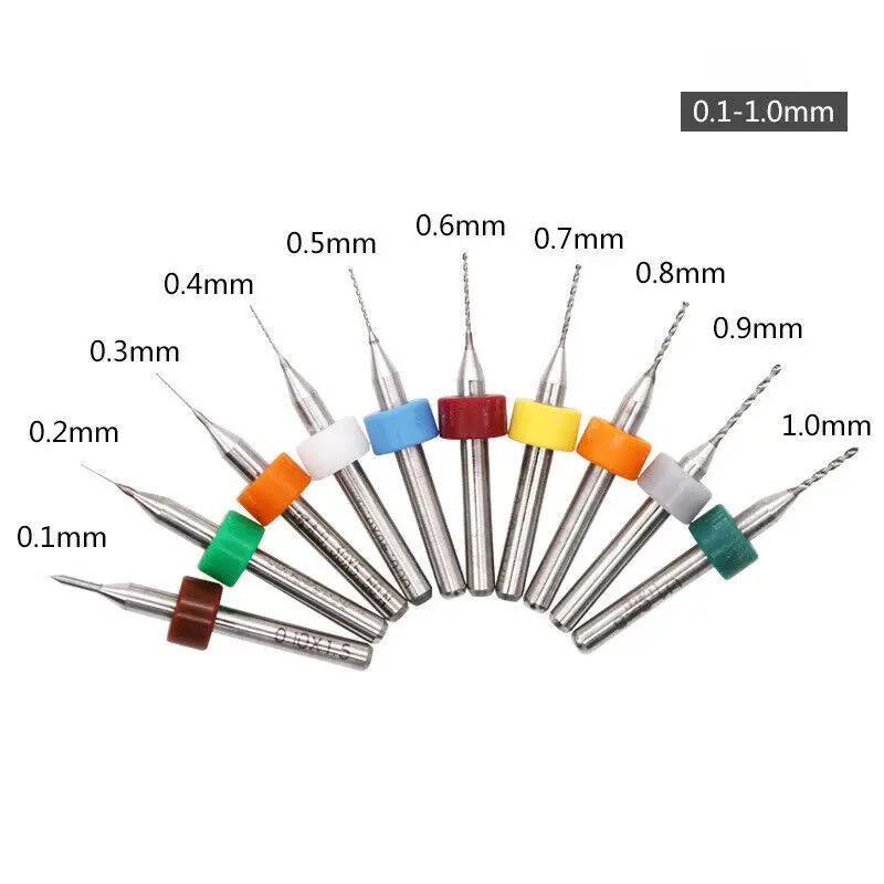 10pcs 0.1-1.2mm 0.3-1.2mm PCB Circuit Board Drill Bit Tungsten Carbide Micro Drill Bits For Print Circuit Board CNC Drilling Bit
10pcs 0.1-1.2mm 0.3-1.2mm PCB Circuit Board Drill Bit Tungsten Carbide Micro Drill Bits For Print Circuit Board CNC Drilling Bit