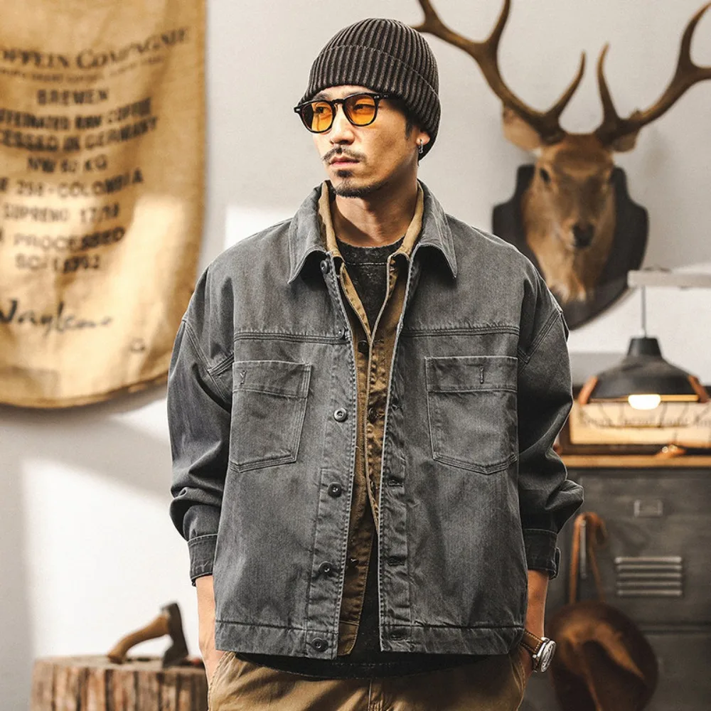 Новая ретро-куртка в стиле рабочей одежды для стильных мужчин, весенняя повседневная куртка для мужчин.
Новая ретро-куртка в стиле рабочей одежды для стильных мужчин, весенняя повседневная куртка для мужчин.