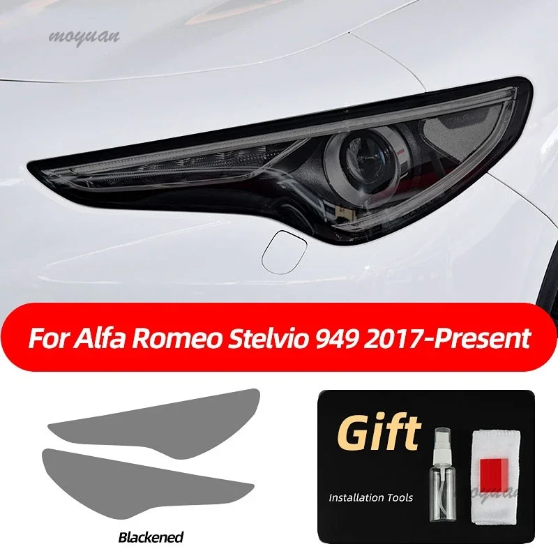 2X Car Headlight Protective Film Front Light Transparent Smoked Black TPU Sticker For Alfa Romeo Stelvio 949 2017-On 2020-2022
2X Car Headlight Protective Film Front Light Transparent Smoked Black TPU Sticker For Alfa Romeo Stelvio 949 2017-On 2020-2022