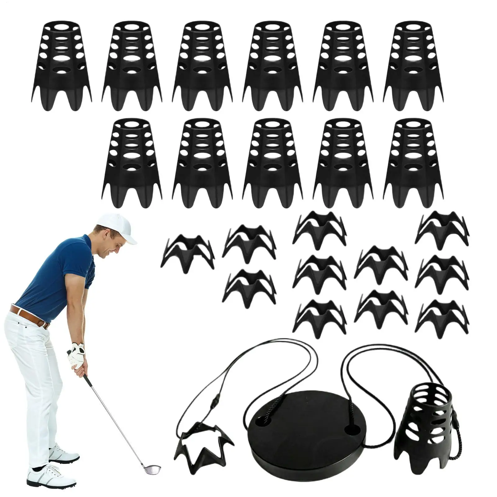 Golf Mat Tees Reusable Stable Training Black Gadgets Kit Golf Mat Tee Holder For Hitting Home Indoor Outdoor House Course Yard
Golf Mat Tees Reusable Stable Training Black Gadgets Kit Golf Mat Tee Holder For Hitting Home Indoor Outdoor House Course Yard