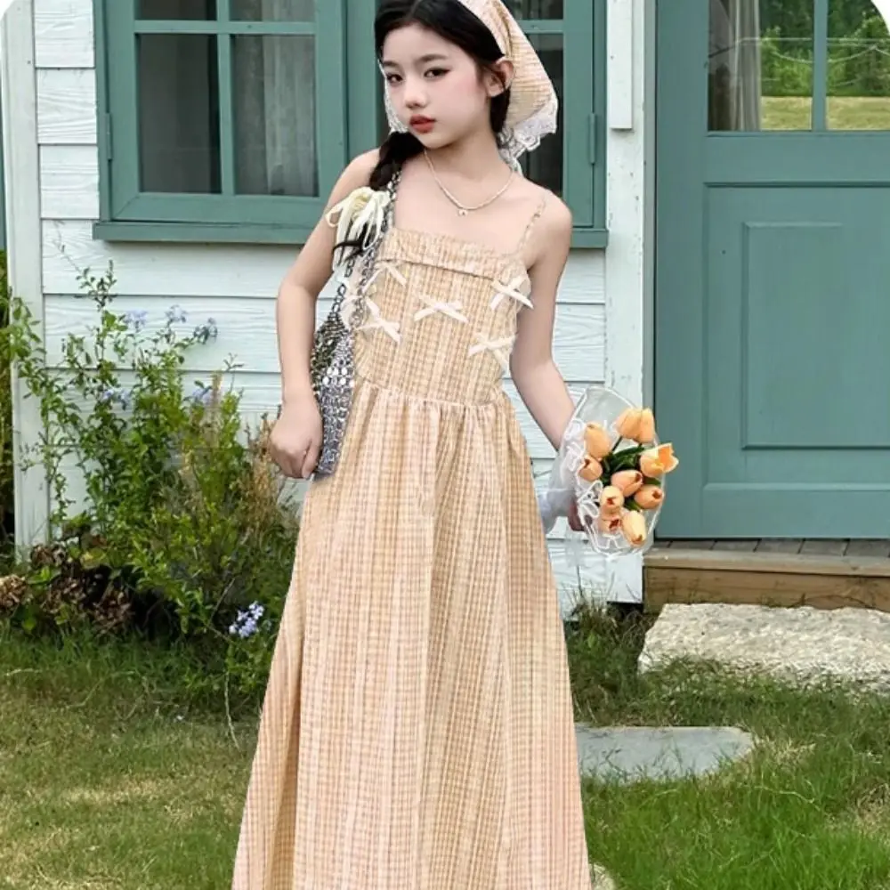 Fashion Loose Girls Princess Grid Dress Party Beach Vacation Summer Dresses Sweet Teenagers Children Sling Dress Summer
Fashion Loose Girls Princess Grid Dress Party Beach Vacation Summer Dresses Sweet Teenagers Children Sling Dress Summer