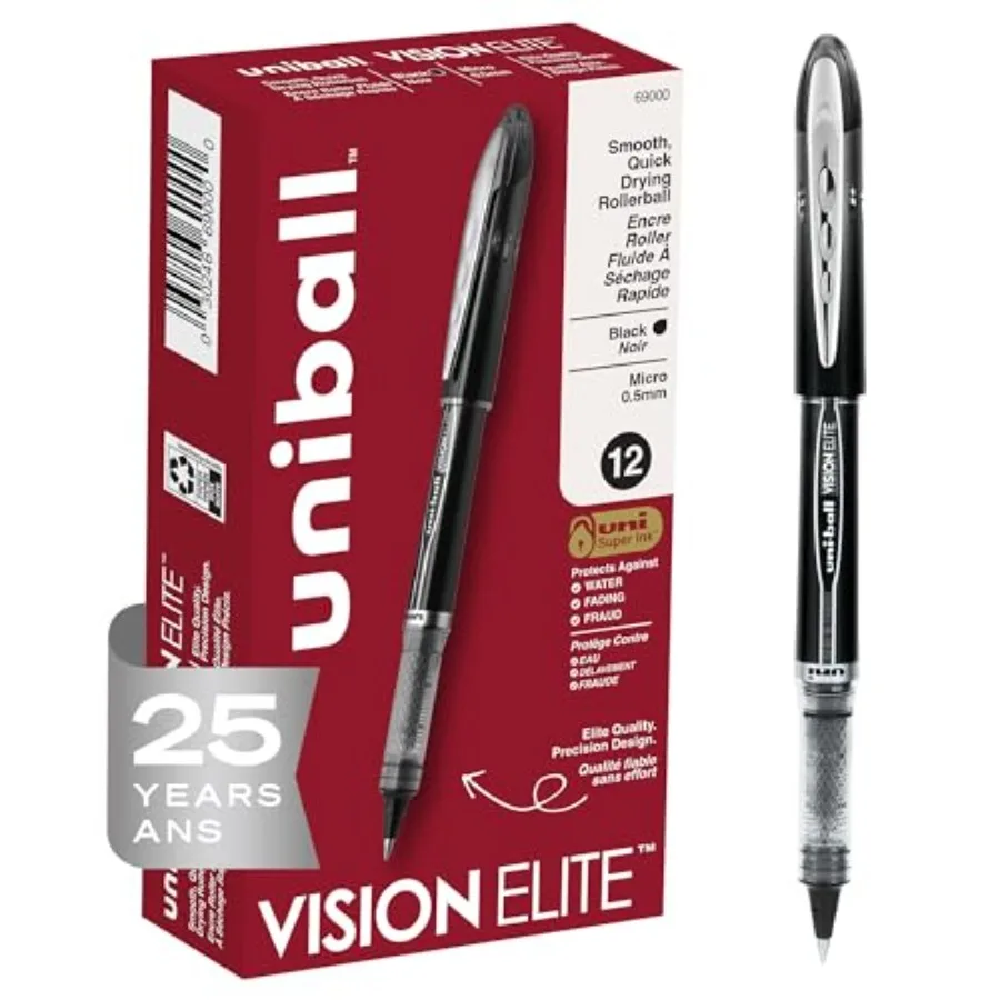 Rollerball Pens Tip, 0.5mm,,12 Pack
Rollerball Pens Tip, 0.5mm,,12 Pack