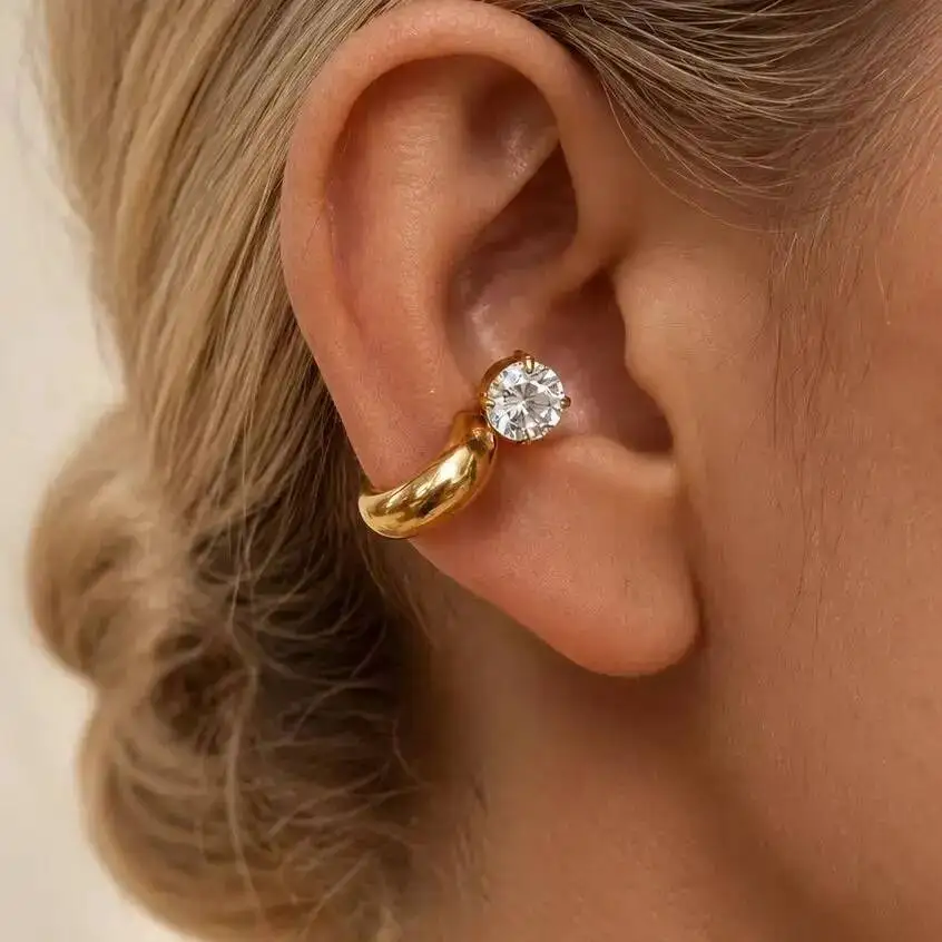 Ingemark Luxury Shiny Zircon Stainless Steel Clips Earrings Women 18K Gold Plated Non Piercing Earring Hypoallergenic Jewelry
Ingemark Luxury Shiny Zircon Stainless Steel Clips Earrings Women 18K Gold Plated Non Piercing Earring Hypoallergenic Jewelry