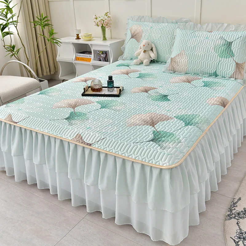 Princess style latex mat summer 2025 new machine washable air conditioner bed skirt soft mat ice silk mat three-piece set
Princess style latex mat summer 2025 new machine washable air conditioner bed skirt soft mat ice silk mat three-piece set