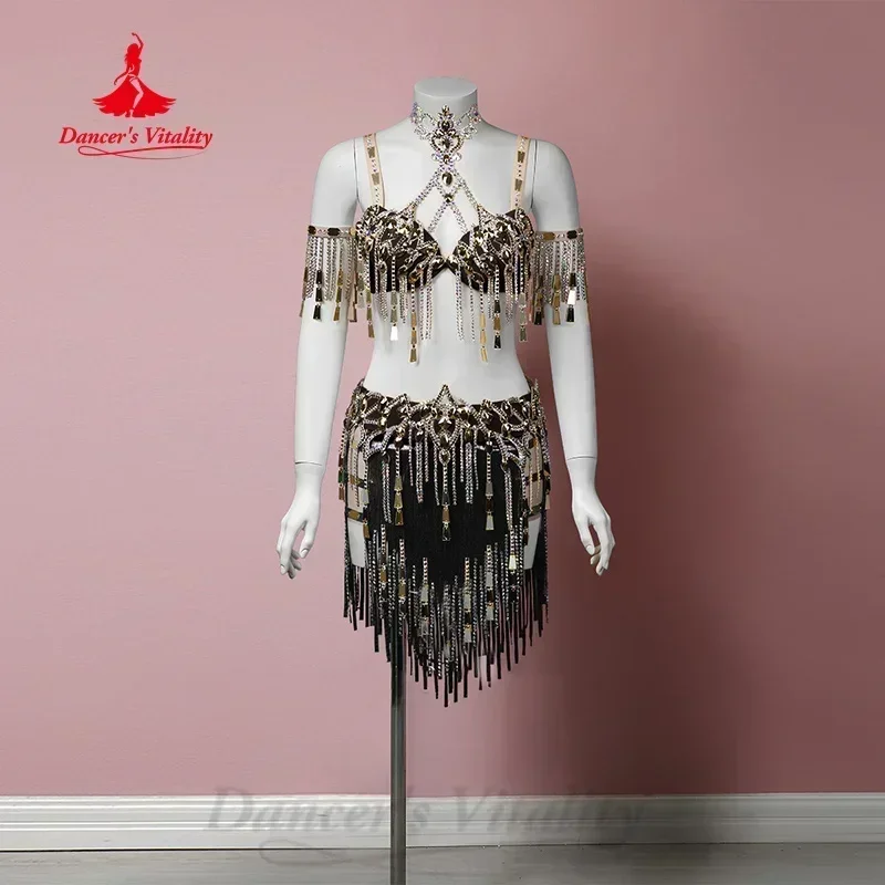 BellyDance Outfit Customized Senior AB Stones Tassel Performance Costume Set Adult and Child Oriental Dance Competition Clothing
BellyDance Outfit Customized Senior AB Stones Tassel Performance Costume Set Adult and Child Oriental Dance Competition Clothing