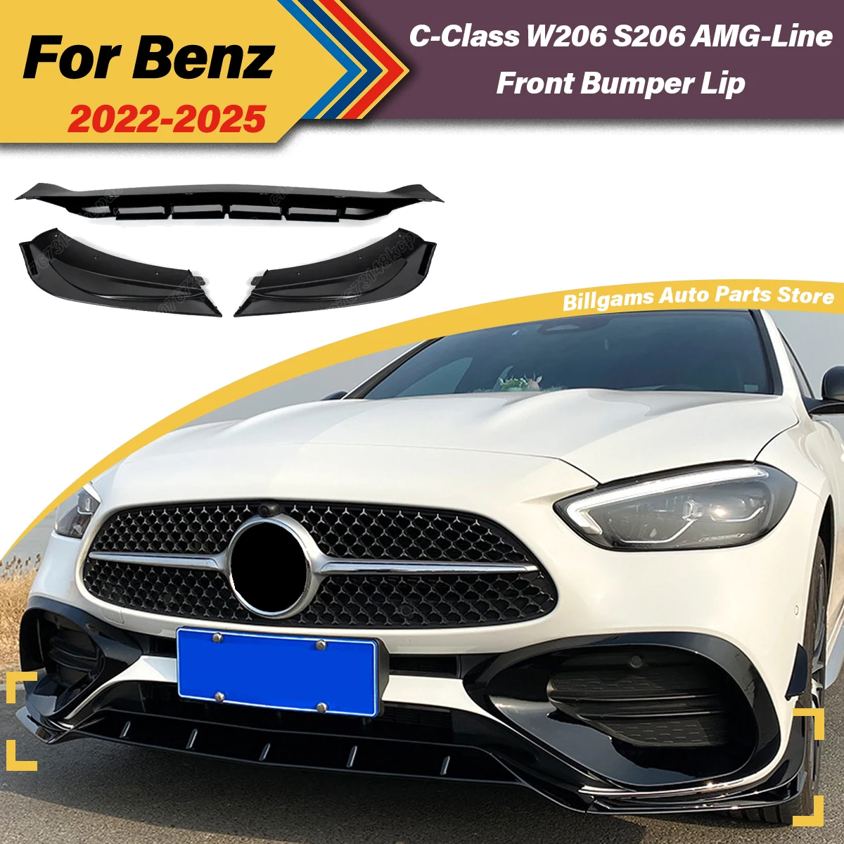 For Mercedes Benz C Class W206 S206 C200 C260 C300 C43 AMG 2022 2023 2024 C63 Style Front Bumper Spoiler Lip Accessories Kit
For Mercedes Benz C Class W206 S206 C200 C260 C300 C43 AMG 2022 2023 2024 C63 Style Front Bumper Spoiler Lip Accessories Kit