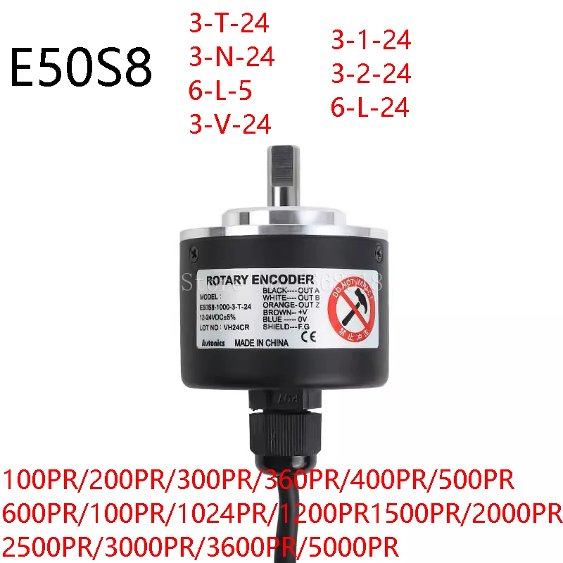 E50S8-360-3-T-24 E50S8-600-3-T-24 E50S8-1000-3-T-24 E50S8-500-3-T-24 AUTONICS New Rotary Encoder 3-T-24 3-N-24 6-L-5 3-V-24
E50S8-360-3-T-24 E50S8-600-3-T-24 E50S8-1000-3-T-24 E50S8-500-3-T-24 AUTONICS New Rotary Encoder 3-T-24 3-N-24 6-L-5 3-V-24
