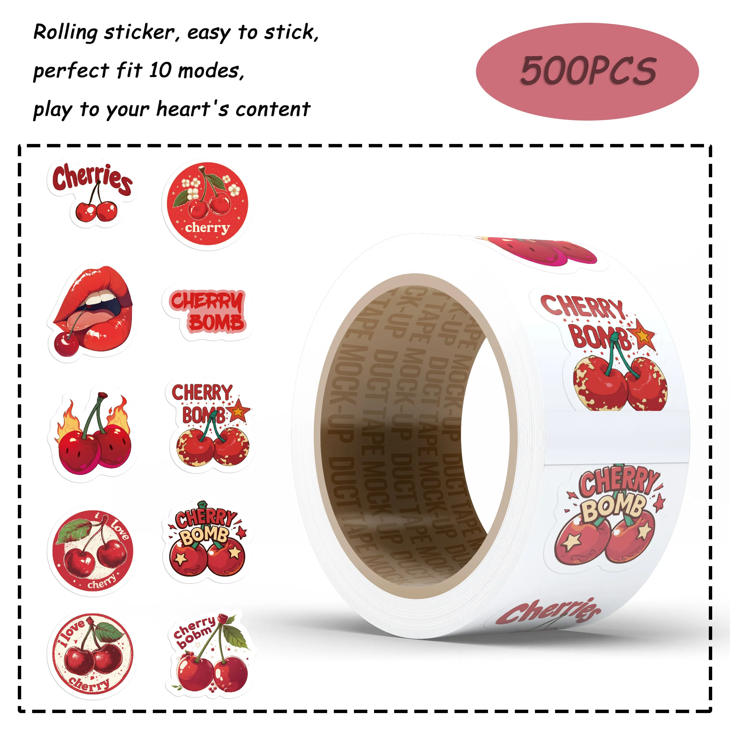 500PCS Red Cherry Stickers Cartoon Fruit Graffiti Decals For iPad Laptop Luggage Refrigerator Notebooks DIY Waterproof Stickers
500PCS Red Cherry Stickers Cartoon Fruit Graffiti Decals For iPad Laptop Luggage Refrigerator Notebooks DIY Waterproof Stickers