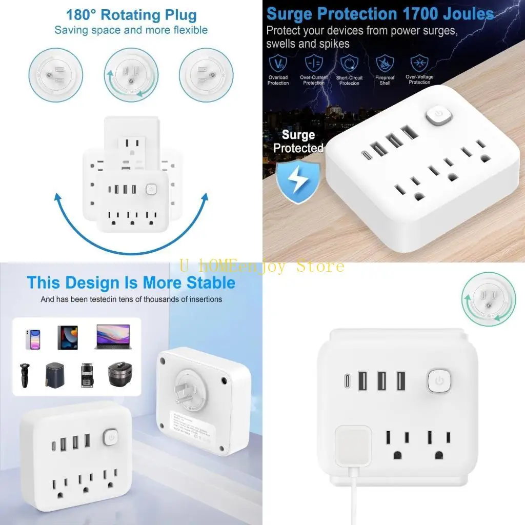 B0KF Commonient 3 в 1 US US Plgure Outlet Extender с USB и портом типа C для путешествий
B0KF Commonient 3 в 1 US US Plgure Outlet Extender с USB и портом типа C для путешествий