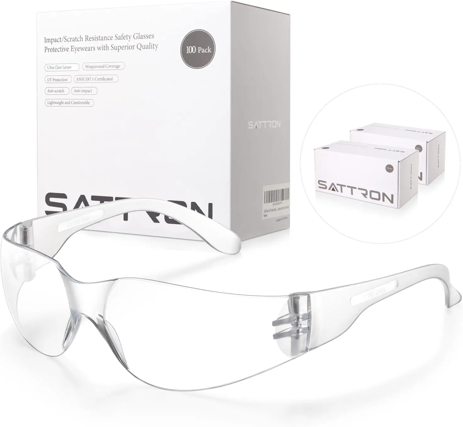 100 Pack Clear Safety Glasses, ANSI Z87.1 Impact Resistant Protective Eyewear for Construction & Outdoor Work
100 Pack Clear Safety Glasses, ANSI Z87.1 Impact Resistant Protective Eyewear for Construction & Outdoor Work