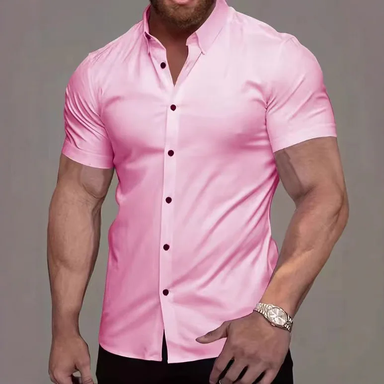 Summer Short-sleeved 3D Printed Shirt Men's Casual Fashion Solid Color Shirt Thin Four-sided Elastic Men's
Summer Short-sleeved 3D Printed Shirt Men's Casual Fashion Solid Color Shirt Thin Four-sided Elastic Men's