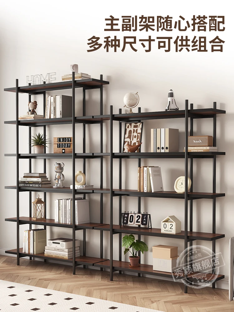 Wrought iron bookshelf Multi-layer display rack Whole wall shelf Living room storage rack Simple office partition
Wrought iron bookshelf Multi-layer display rack Whole wall shelf Living room storage rack Simple office partition