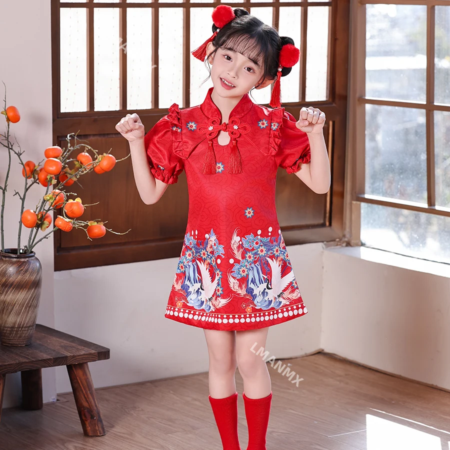 Детское красное платье Cheongsam в китайском стиле с фонариком Dream, детская танцевальная юбка
Детское красное платье Cheongsam в китайском стиле с фонариком Dream, детская танцевальная юбка
