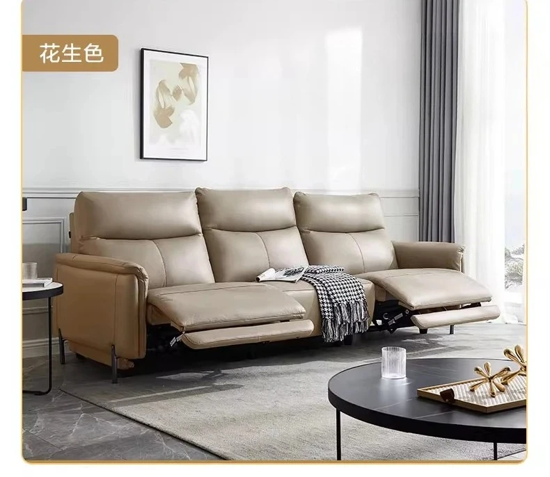 A Multifunctional living room light luxury modern simple first layer cowhide electric leather sofa
A Multifunctional living room light luxury modern simple first layer cowhide electric leather sofa