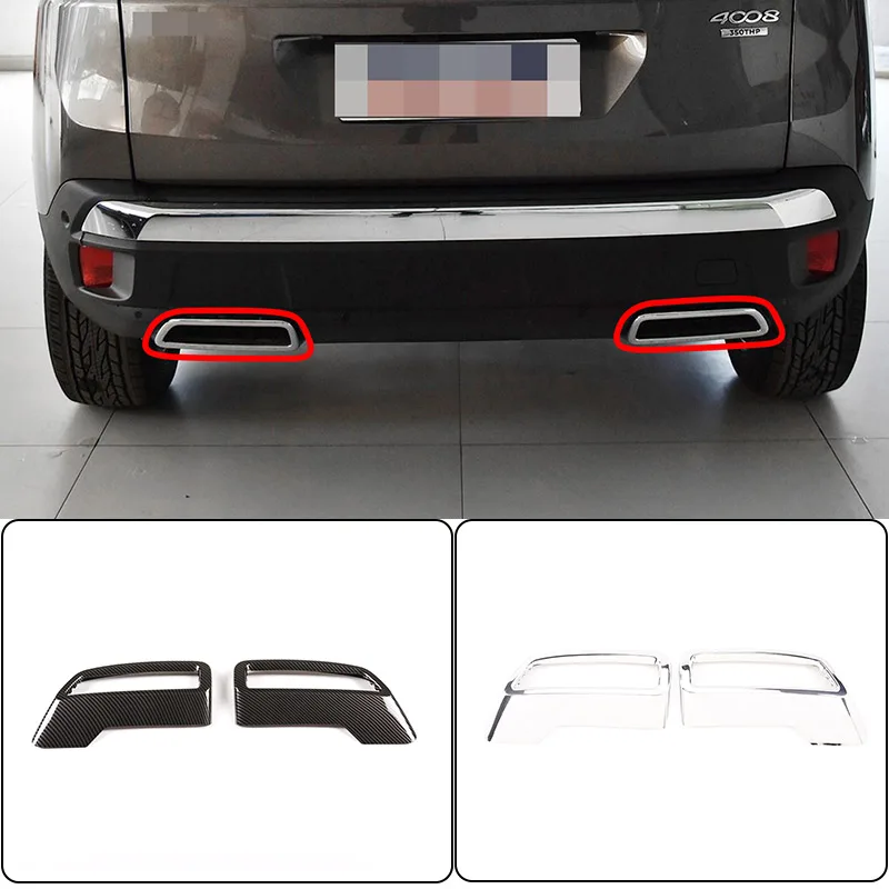 For Peugeot 3008 4008 5008 2017-2021 ABS Carbon Fiber/Bright Silver Car Tail Muffler Exhaust Pipe Output Cover Car Accessories
For Peugeot 3008 4008 5008 2017-2021 ABS Carbon Fiber/Bright Silver Car Tail Muffler Exhaust Pipe Output Cover Car Accessories