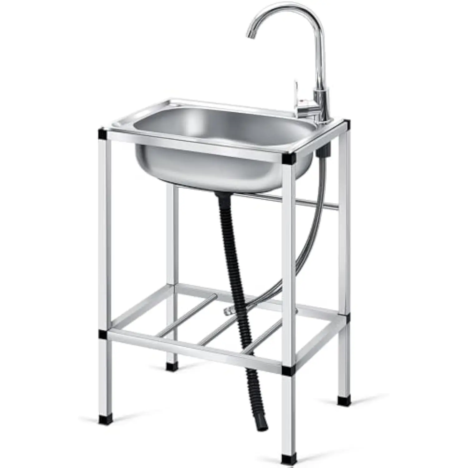 Freestanding Outdoor Kitchen Utility Sink Set Stainless Steel Single Bowl Sink Commercial Restaurant Utility Portable Sink for
Freestanding Outdoor Kitchen Utility Sink Set Stainless Steel Single Bowl Sink Commercial Restaurant Utility Portable Sink for