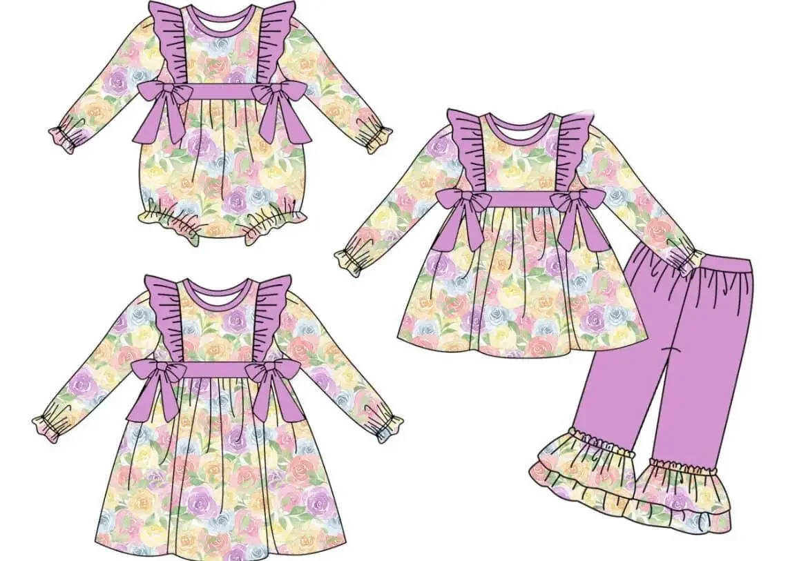 Girls Boutique Children's Clothing Long Sleeve Round Neck Elastic Bow Colorful Tassel Print Lace Girls Suit Baby Jumpsuit Dress
Girls Boutique Children's Clothing Long Sleeve Round Neck Elastic Bow Colorful Tassel Print Lace Girls Suit Baby Jumpsuit Dress