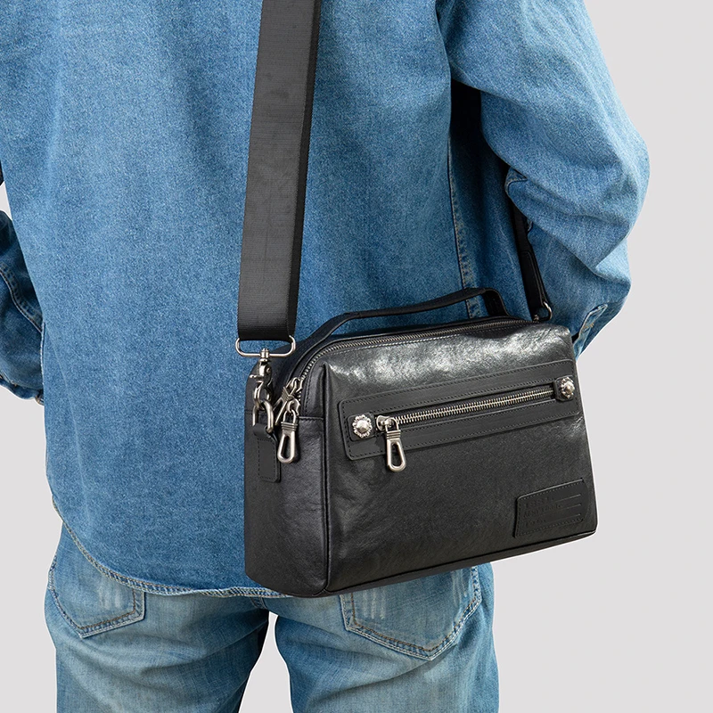 Luufan Genuine Leather Men's Bag iPad soft Leather women Shoulder Bag Zip Around Casual Crossbody Bag Cowhide Briefcase black
Luufan Genuine Leather Men's Bag iPad soft Leather women Shoulder Bag Zip Around Casual Crossbody Bag Cowhide Briefcase black