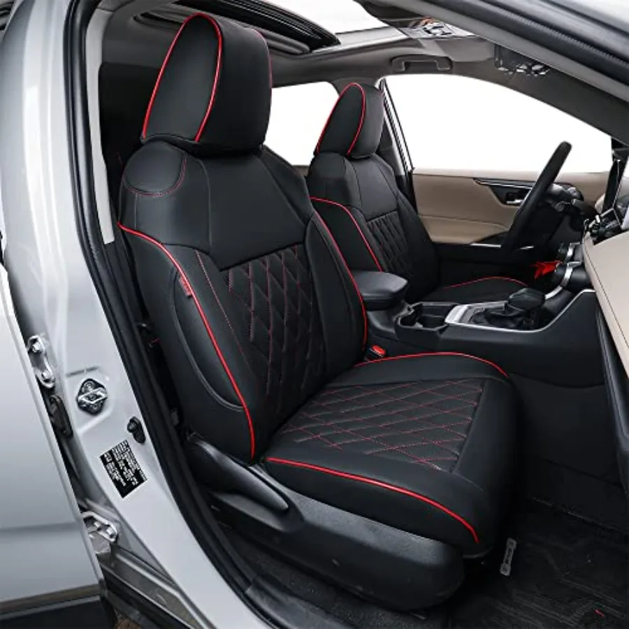 Custom Fit Faux Leather Seat Covers for Toyota Rav4 2019-2025 LE/XLE/XLE Premium/Limited SUV Black with Red Piping Full Set
Custom Fit Faux Leather Seat Covers for Toyota Rav4 2019-2025 LE/XLE/XLE Premium/Limited SUV Black with Red Piping Full Set