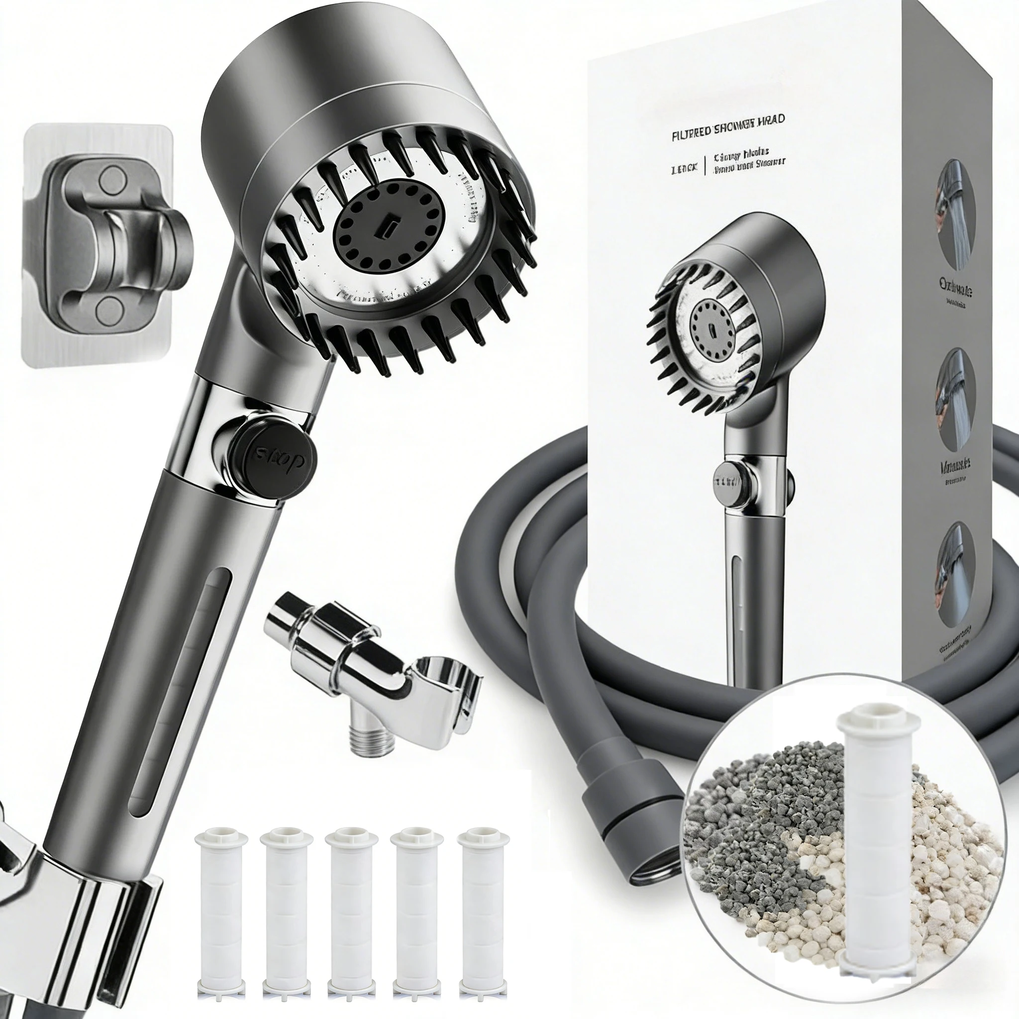 Многофункциональная ручная душевая лейка 2026 Ion Drops с фильтром высокого давления для жесткой воды
Многофункциональная ручная душевая лейка 2026 Ion Drops с фильтром высокого давления для жесткой воды