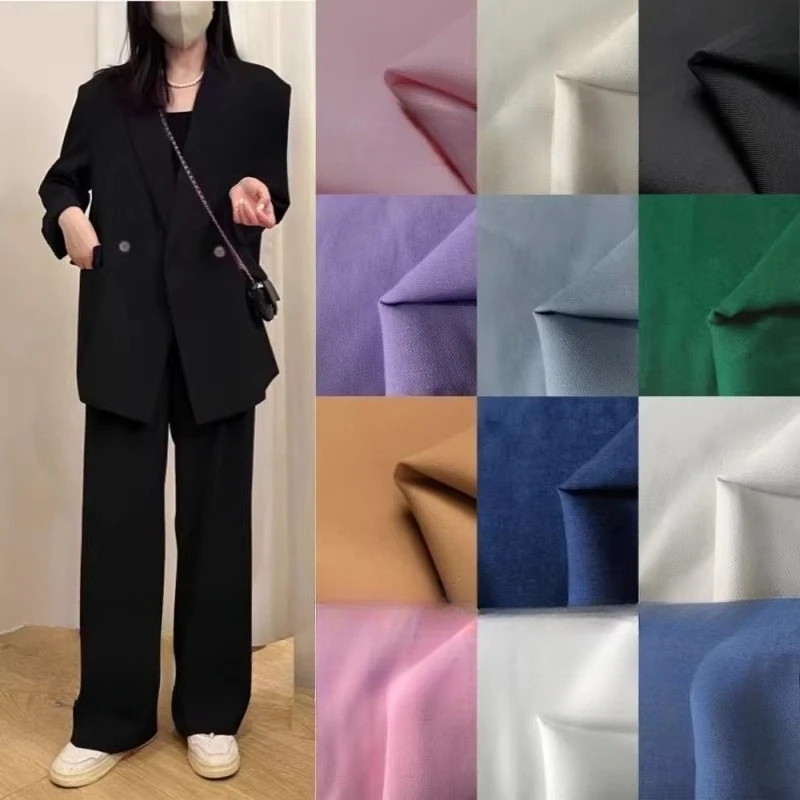 New Polyester Twill Suit Fabric Spring Autumn Micro Elastic Blazer Wide Leg Pants Office Casual Fashion Textile Fabric
New Polyester Twill Suit Fabric Spring Autumn Micro Elastic Blazer Wide Leg Pants Office Casual Fashion Textile Fabric