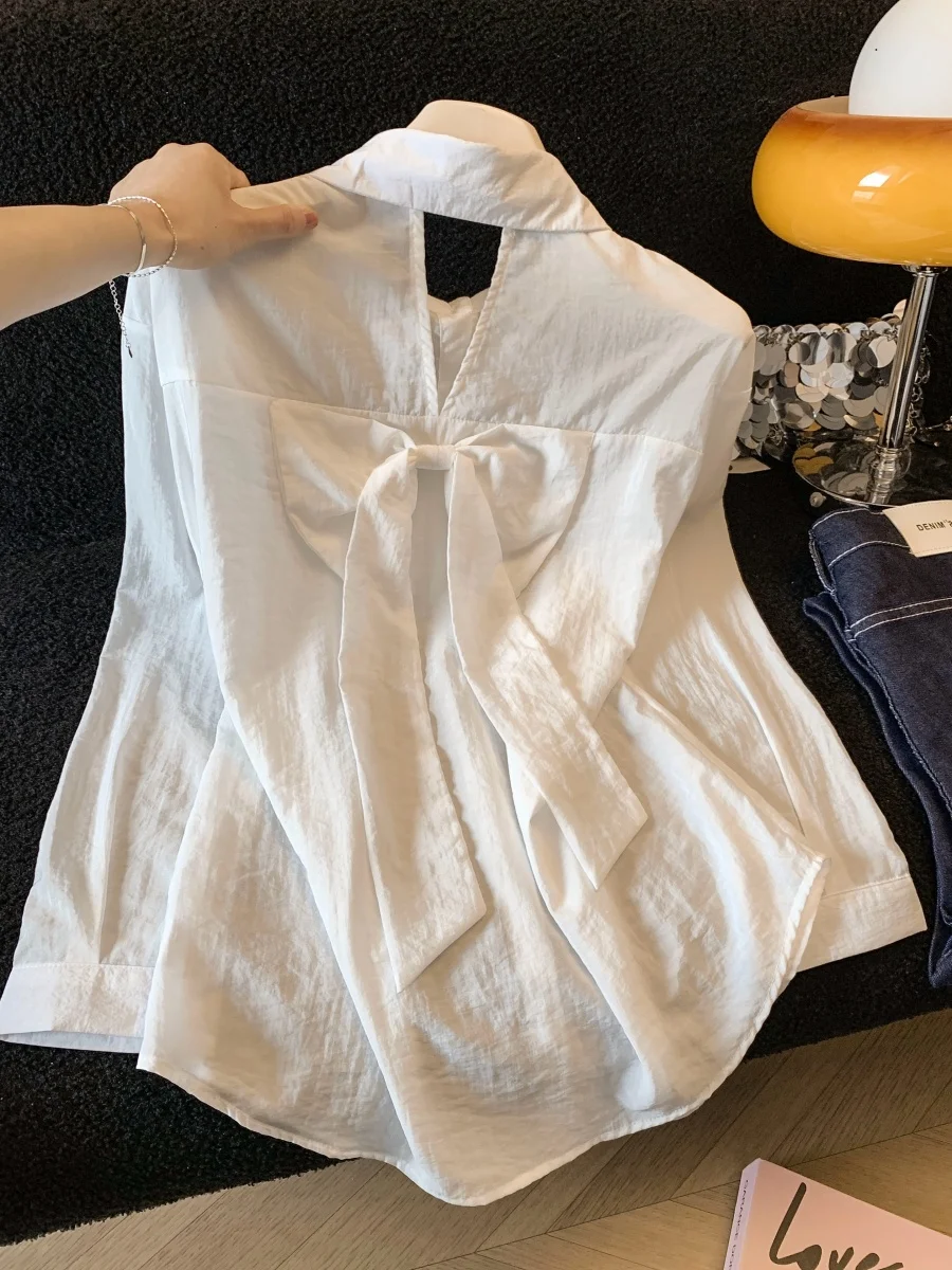 Женская летняя тонкая рубашка с вырезами для защиты от солнца, свободный кардиган с завязками, утягивающий фигуру, дышащая верхняя одежда из полиэстера.
Женская летняя тонкая рубашка с вырезами для защиты от солнца, свободный кардиган с завязками, утягивающий фигуру, дышащая верхняя одежда из полиэстера.