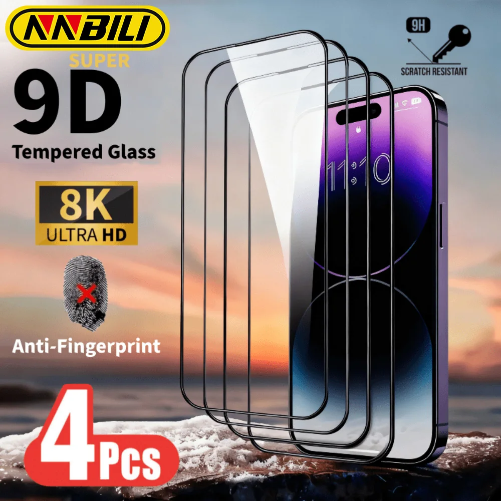 NNBILI 4 шт. Защитное стекло 9H с полным покрытием для iPhone 17 16 15 14 13 12 11 Pro Max 17e 16e, анти-отпечатки пальцев
NNBILI 4 шт. Защитное стекло 9H с полным покрытием для iPhone 17 16 15 14 13 12 11 Pro Max 17e 16e, анти-отпечатки пальцев
