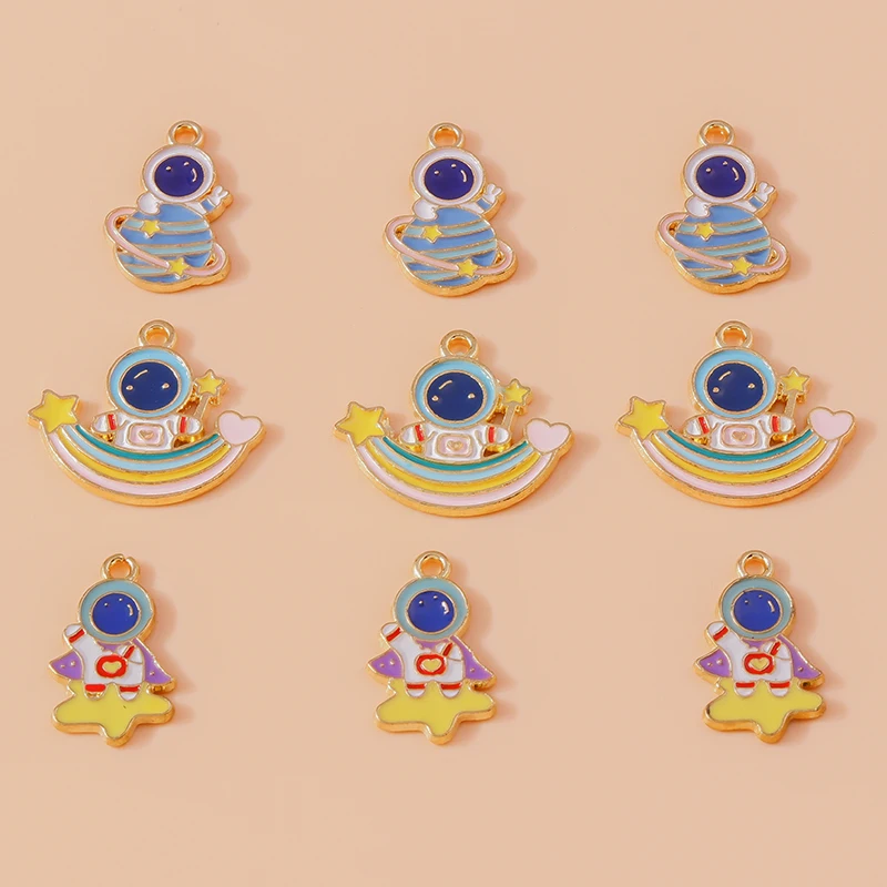 20pcs Cute Enamel Space Astronaut Charms Pendants for Jewelry Making Drop Earrings Necklaces Bracelets DIY Crafts Accessories
20pcs Cute Enamel Space Astronaut Charms Pendants for Jewelry Making Drop Earrings Necklaces Bracelets DIY Crafts Accessories