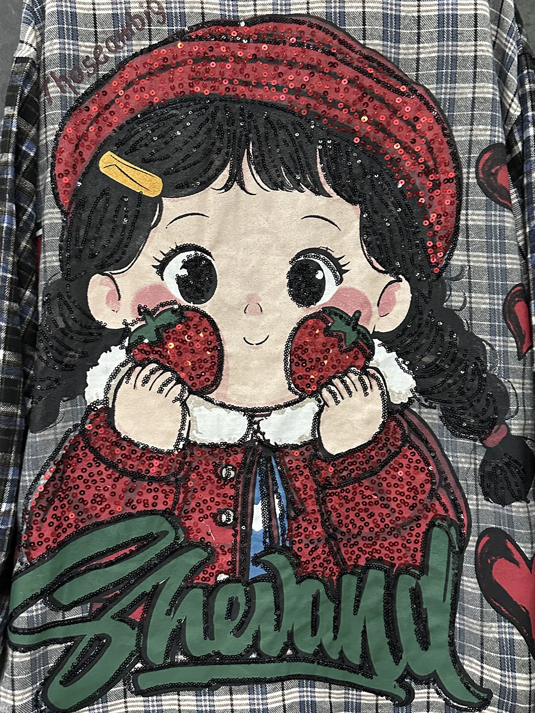 Colorblock Plaid Long Sleeve Women Blouses 2025 New Autumn Sequins Cartoon Loose Cardigans Top Mid-long Casual Female Shirts
Colorblock Plaid Long Sleeve Women Blouses 2025 New Autumn Sequins Cartoon Loose Cardigans Top Mid-long Casual Female Shirts