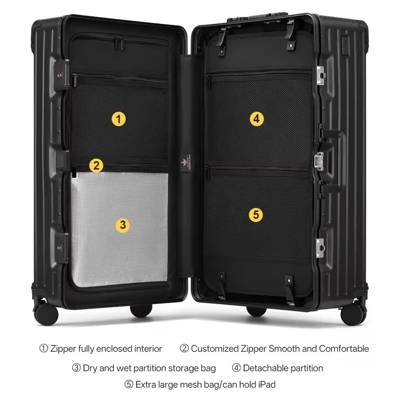 Design Luggage: Stylish, Multi-Functional with Cup Holder, USB Charging Port & Hook, Supports Customization
Design Luggage: Stylish, Multi-Functional with Cup Holder, USB Charging Port & Hook, Supports Customization