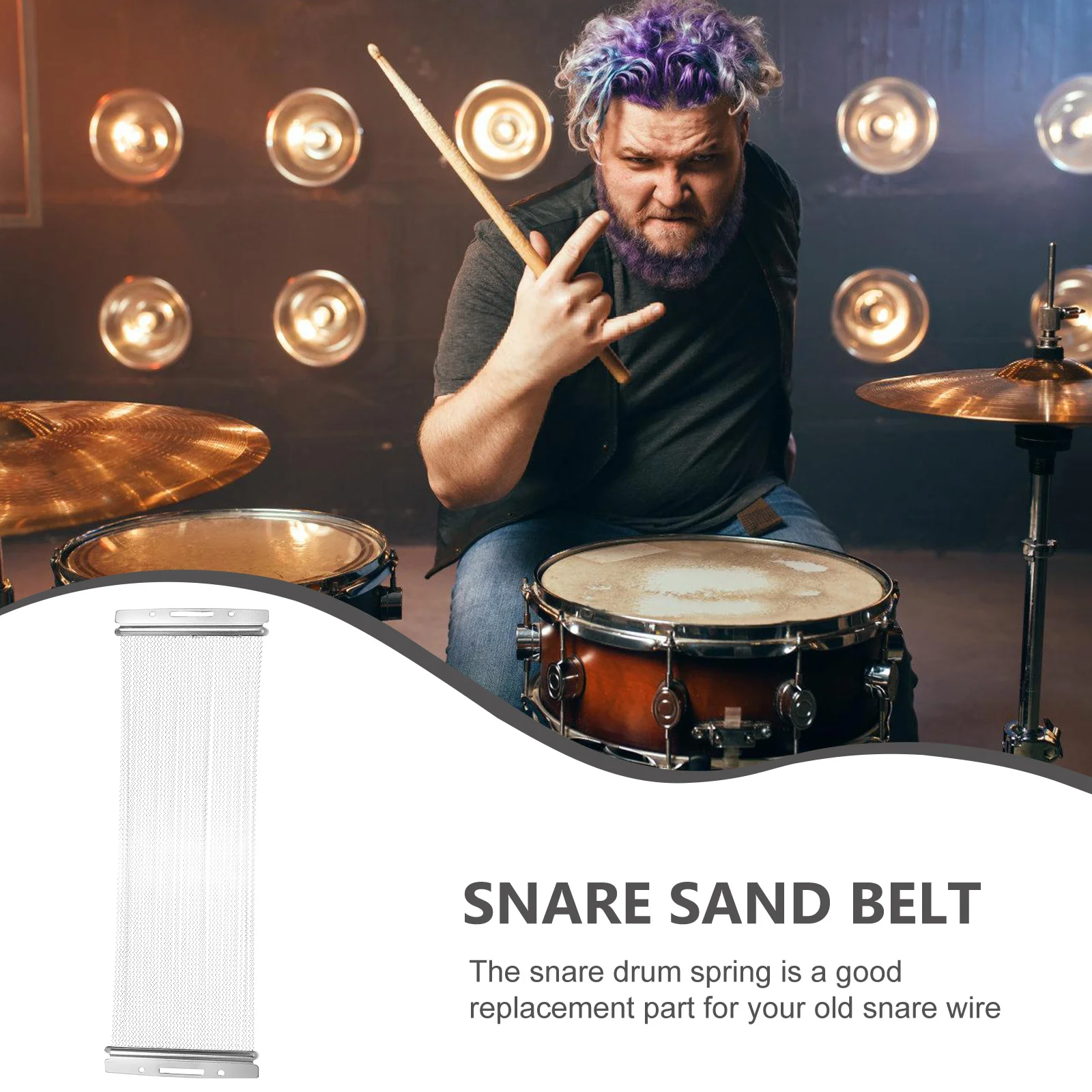 1Pcs Snare Drum Stainless Steel Spring Belt Replacement Easy Install Rust-Proof Snare Wire Percussion Instrument Accessory
1Pcs Snare Drum Stainless Steel Spring Belt Replacement Easy Install Rust-Proof Snare Wire Percussion Instrument Accessory