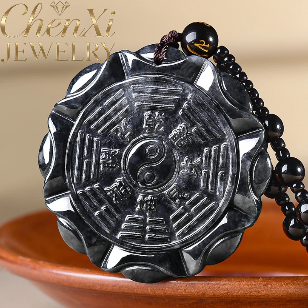 Myanmar Natural Grade A Wuji Jadeite Bagua Pendant Double Sided Tai Chi Carved Jade Necklace Unisex Chinese Style Jade Jewelry
Myanmar Natural Grade A Wuji Jadeite Bagua Pendant Double Sided Tai Chi Carved Jade Necklace Unisex Chinese Style Jade Jewelry