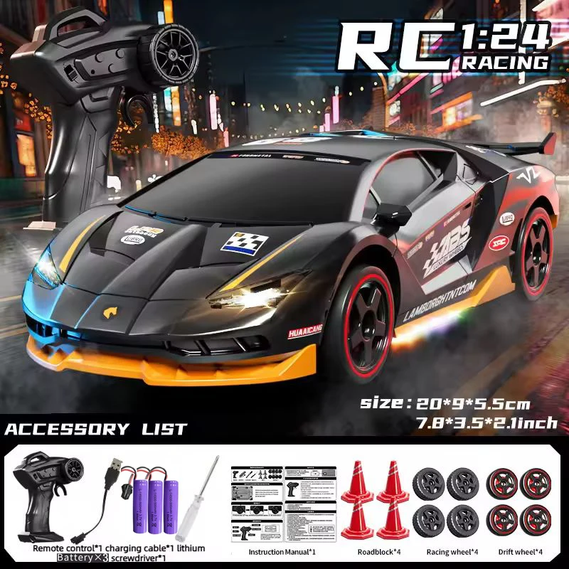 1/24 4WD RC Drift Car 2.4GHz High Speed Remote Control Racing Car Vehicle Model with LED Lights for Boy Toy Birthday Gifts
1/24 4WD RC Drift Car 2.4GHz High Speed Remote Control Racing Car Vehicle Model with LED Lights for Boy Toy Birthday Gifts