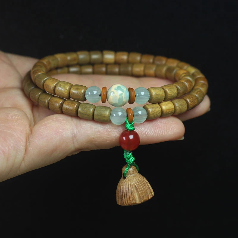 6mm Green Sandalwood Barrel Bead Double-Loop Buddhist Bead Bracelet, Shoushan Stone Lotus Style, Women's Versatile Niche Bracele
6mm Green Sandalwood Barrel Bead Double-Loop Buddhist Bead Bracelet, Shoushan Stone Lotus Style, Women's Versatile Niche Bracele