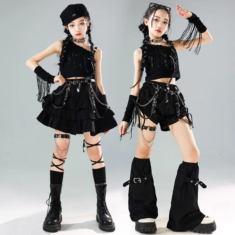 Girls Hip Hop Clothes Sets Sequin Tassels Crop Top Cargo Pants Skirt Street Dance Shorts Streetwear Children Jazz K-pop Costumes
Girls Hip Hop Clothes Sets Sequin Tassels Crop Top Cargo Pants Skirt Street Dance Shorts Streetwear Children Jazz K-pop Costumes